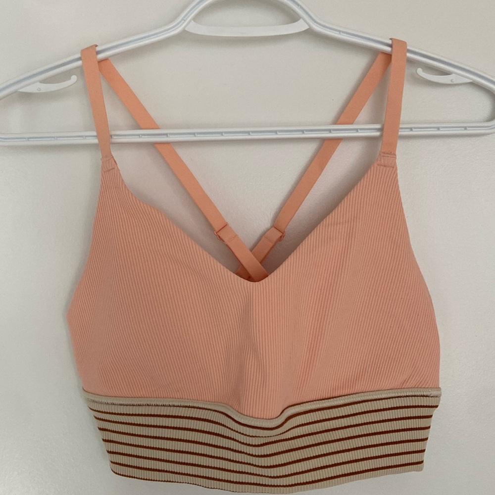 Peach coloured sports bra NEW